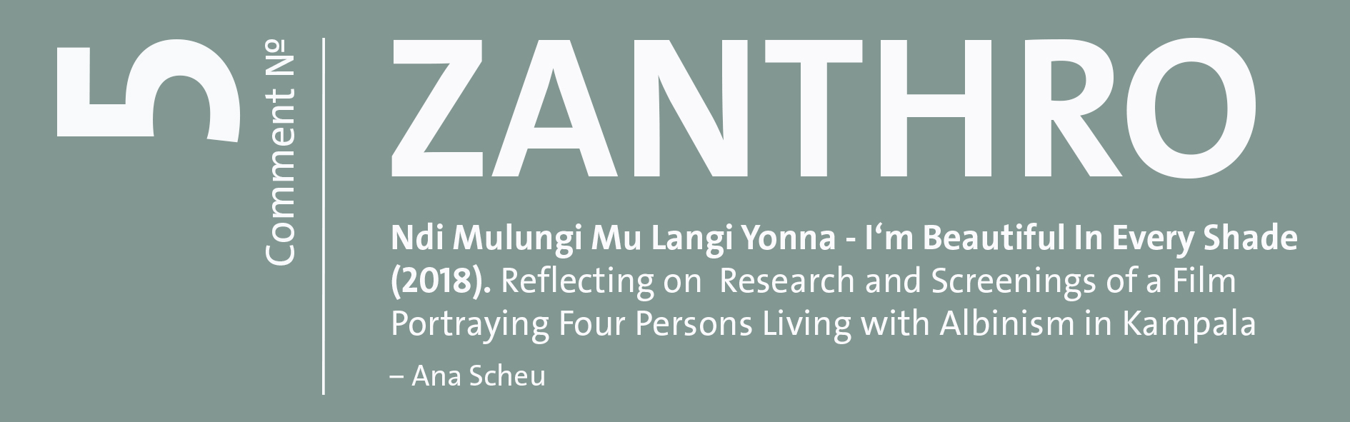 ZANTHRO Comment Nr. 5