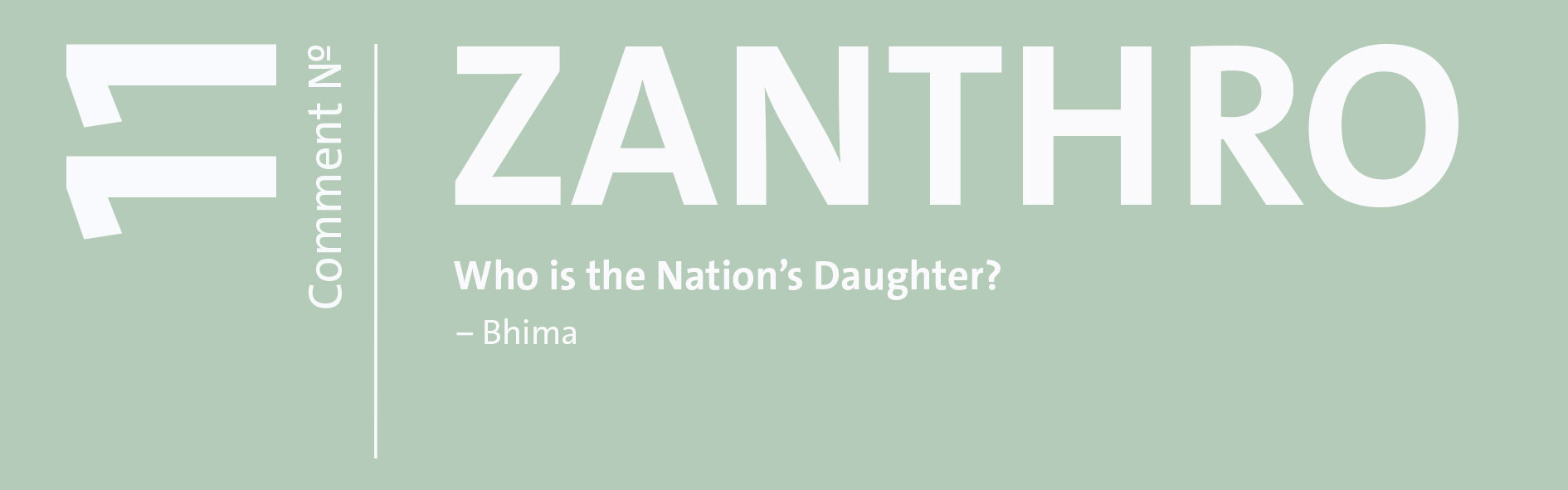 ZANTHRO Comment Nr. 11